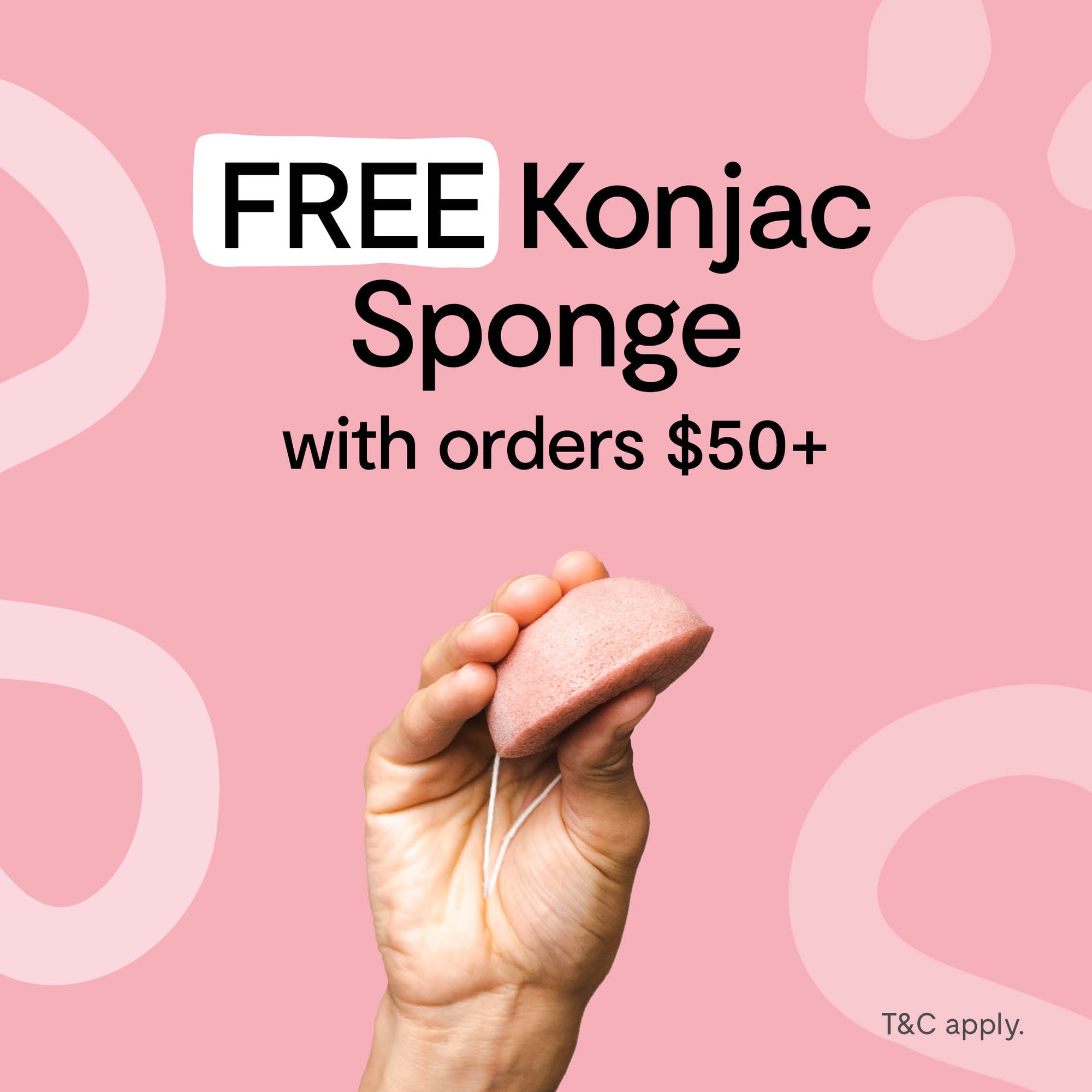 Free Konjac Sponge with orders over $50