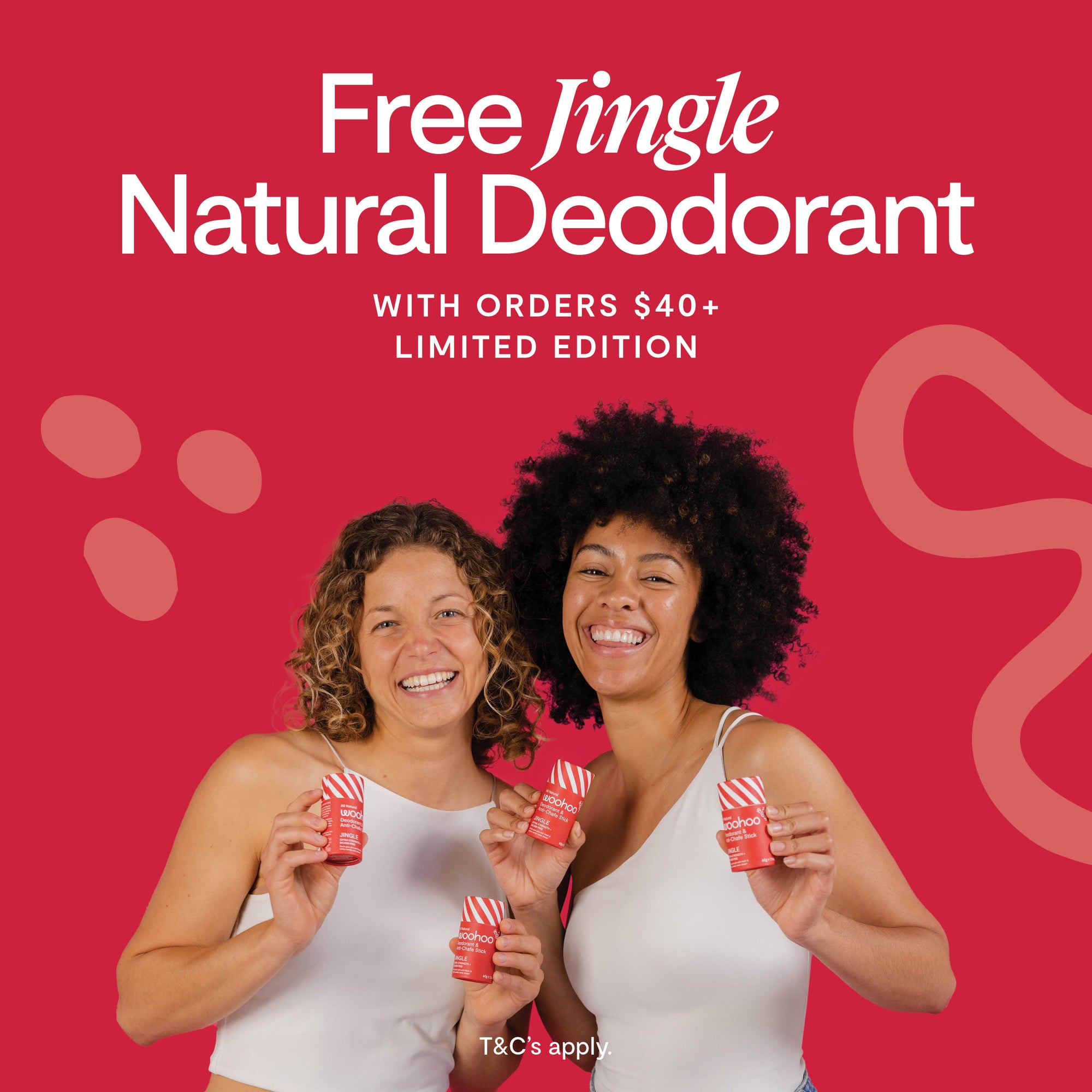 Free Jingle Natural Deodorant with orders over $40